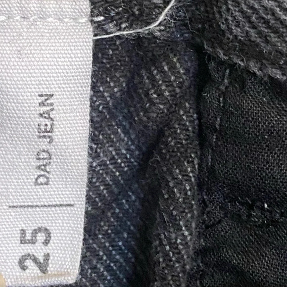 PacSun Eco Black Distressed Dad Jeans High Rise 25 - Picture 4 of 5